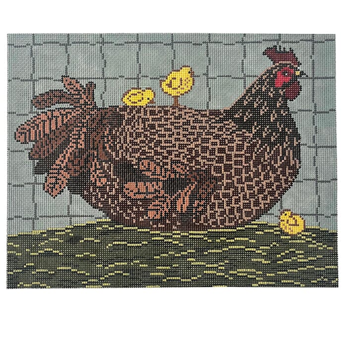 Betty and Chicks Painted Canvas Cooper Oaks Design 
