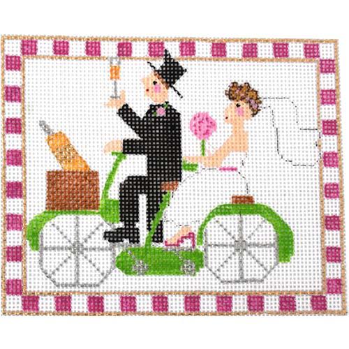 Bicycle Built for Two Painted Canvas The Princess & Me  - 1