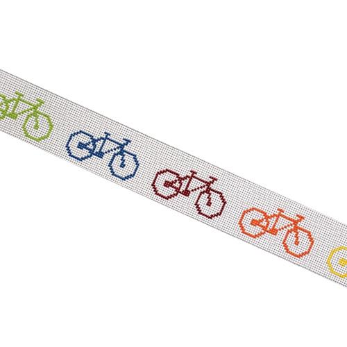 Bicycle Rainbow Belt Painted Canvas Kristine Kingston  - 1