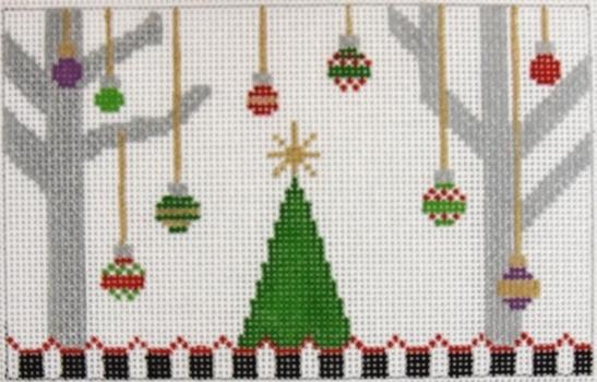 Birch Tree Christmas Painted Canvas The Princess & Me  - 1