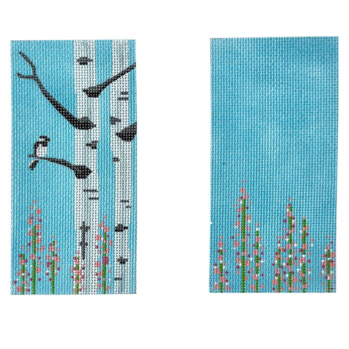 Birch Tree Double Eyeglass Case Painted Canvas Madeleine Elizabeth 