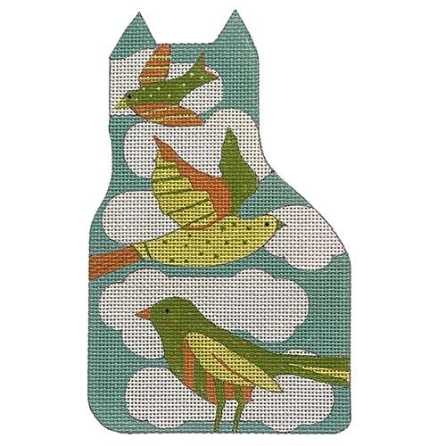 Bird Cat Painted Canvas Melissa Shirley Designs  - 1