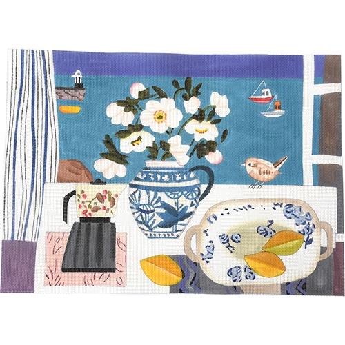 Bird & Lemons Painted Canvas Melissa Shirley Designs 