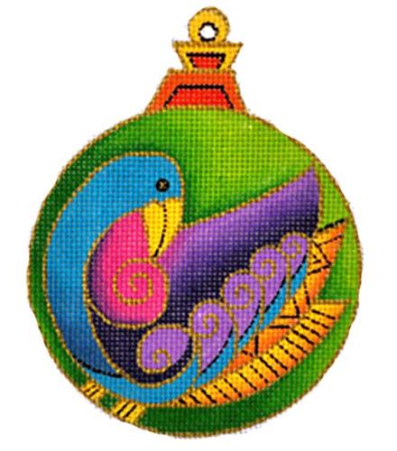Bird Ornament Painted Canvas Laurel Burch  - 1