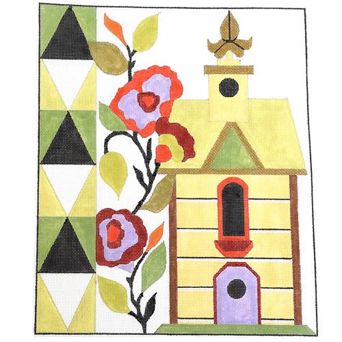 Birdhouse 1 Painted Canvas Melissa Prince Designs  - 1