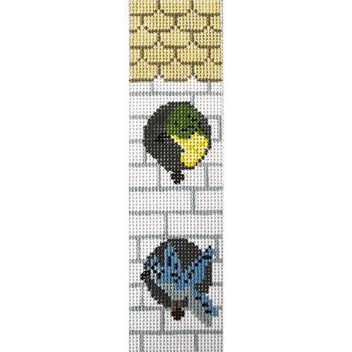 Birdhouse Bookmark Painted Canvas J. Child Designs  - 1