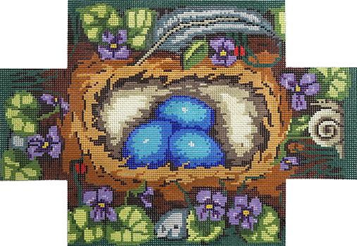 Bird's Nest Brick Cover Painted Canvas Gayla Elliott  - 1
