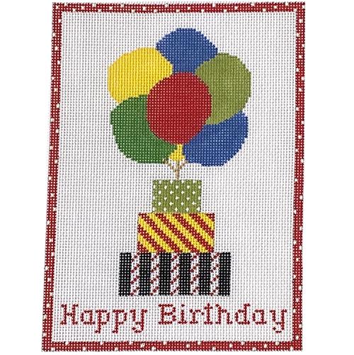 Birthday Balloons with Stitch Guide Painted Canvas The Princess & Me  - 1