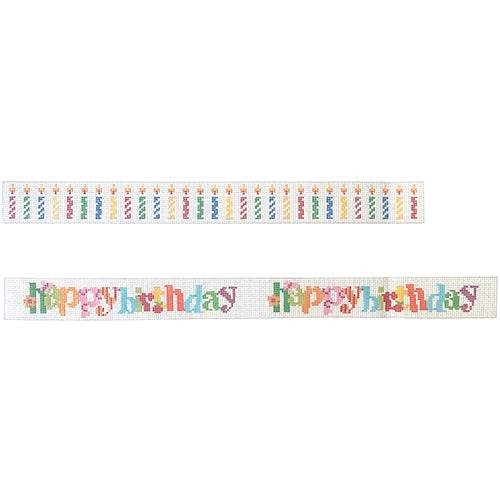Birthday Cake 3D 4 Tiers with Stitch Guide Painted Canvas A Stitch in Time  - 1