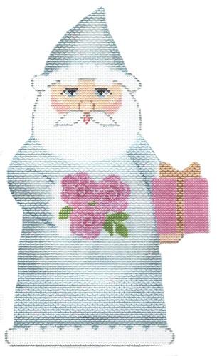 Birthstone Santa June Painted Canvas Labors of Love Needlepoint  - 1