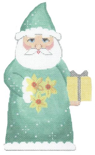 Birthstone Santa March Painted Canvas Labors of Love Needlepoint 