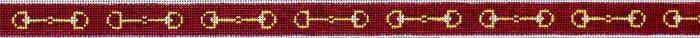 Bits Belt   Burgundy Painted Canvas The Meredith Collection  - 1
