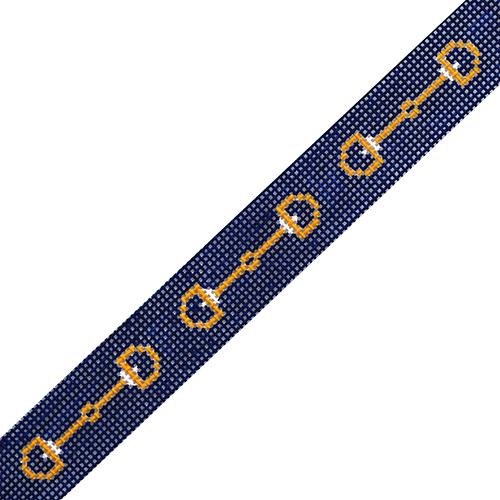 Bits Belt   Navy Painted Canvas The Meredith Collection 

