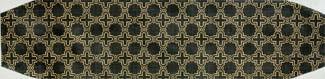 Black and Gold Moroccan Tile Cummerbund Painted Canvas The Meredith Collection 