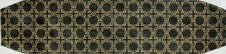 Black and Gold Moroccan Tile Cummerbund Painted Canvas The Meredith Collection 
