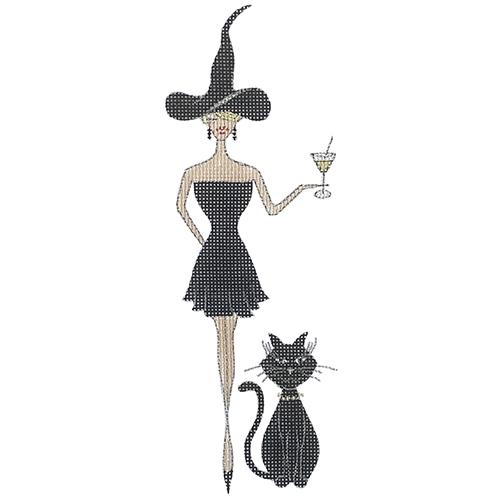 Black Cat Woman Painted Canvas & More  - 1