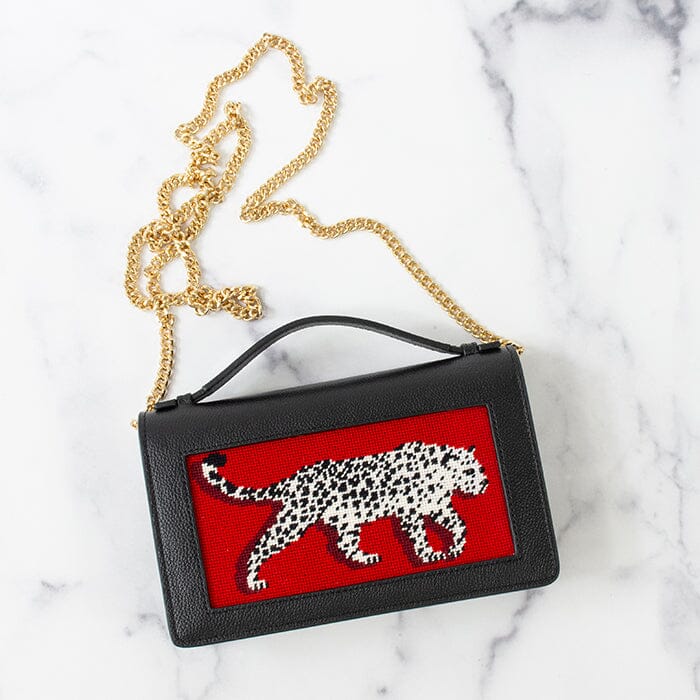 Black Everyday Clutch Leopard Insert Bundle Bundles Needlepoint.Com 