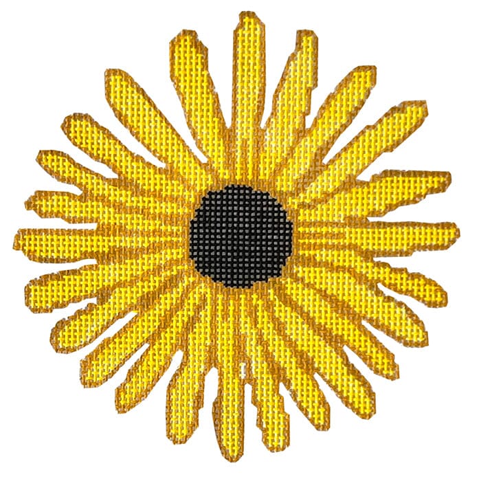 Black Eyed Susan Painted Canvas Susan Battle Needlepoint  - 1