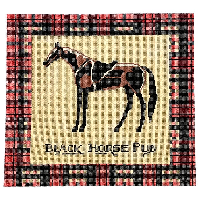 Black Horse Pub Painted Canvas Birds of a Feather 