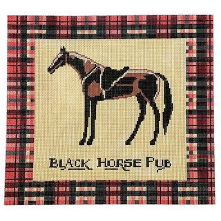 Black Horse Pub Painted Canvas Birds of a Feather 
