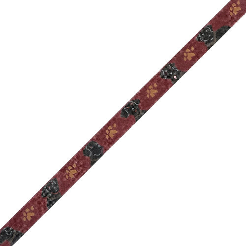 Black Lab Belt Painted Canvas Cooper Oaks Design  - 1