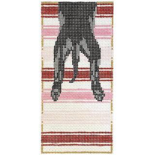 Black Lab Eyeglasses Case Painted Canvas Anne Fisher Needlepoint LLC 
