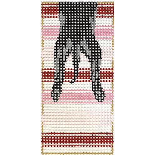 Black Lab Eyeglasses Case Painted Canvas Anne Fisher Needlepoint LLC 
