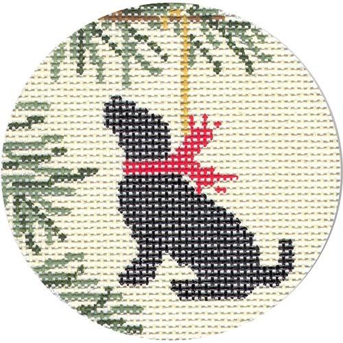 Black Lab Painted Canvas CBK Needlepoint Collections 