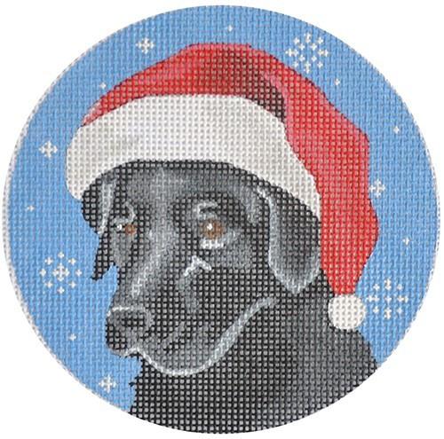 Black Lab Santa Painted Canvas Pepperberry Designs 