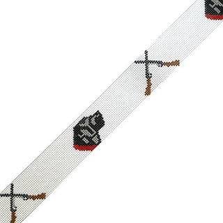 Black Labs and Crossed Guns Belt Painted Canvas The Meredith Collection 
