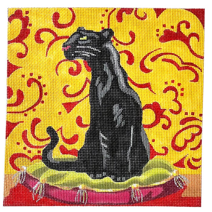 Black Panther Painted Canvas Colors of Praise  - 1