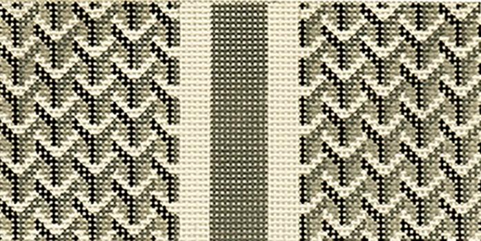 Black Y Pattern Eye Glass Case Painted Canvas Anne Fisher Needlepoint, LLC  - 1