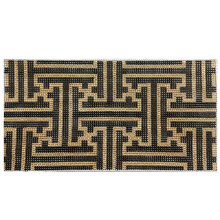 Black/Gold Fretwork Insert Painted Canvas Associated Talents 
