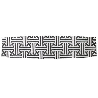 Black/White Fretwork Cummerbund Painted Canvas Associated Talents 
