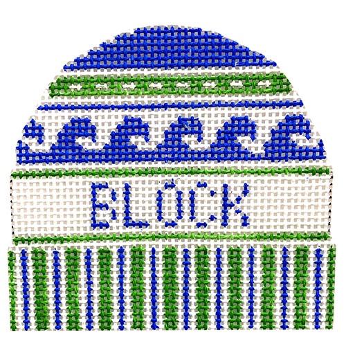 Block Hat Painted Canvas Doolittle Stitchery 
