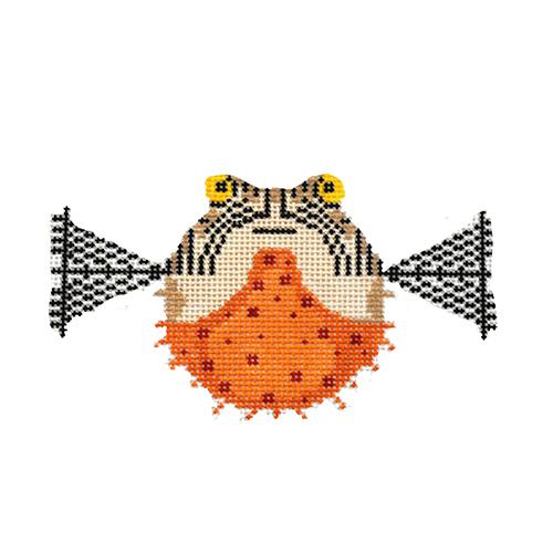 Blow Fish Painted Canvas Charley Harper 