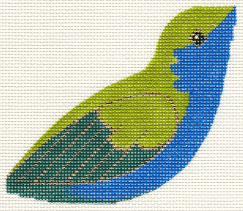 Blue and Green Hummingbird Painted Canvas Labors of Love Needlepoint  - 1