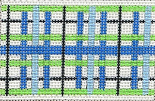 Blue and Green Wallet Insert Painted Canvas Danji Designs 
