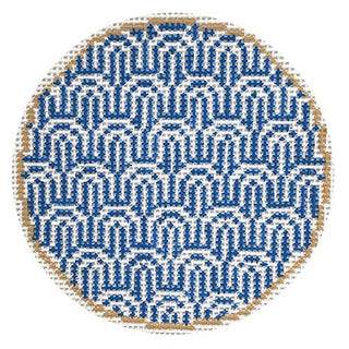 Blue and White Insert Painted Canvas Anne Fisher Needlepoint LLC 

