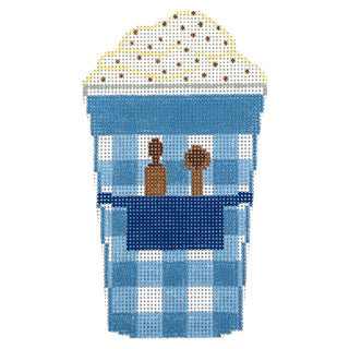 Blue Apron Cup Painted Canvas Rachel Donley 
