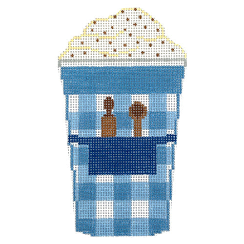 Blue Apron Cup Painted Canvas Rachel Donley 
