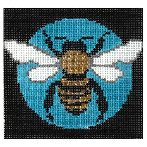 Blue Bee Insert Painted Canvas The Meredith Collection  - 1