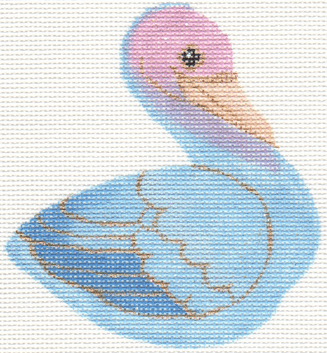 Blue Bird of Paradise Painted Canvas Labors of Love Needlepoint 