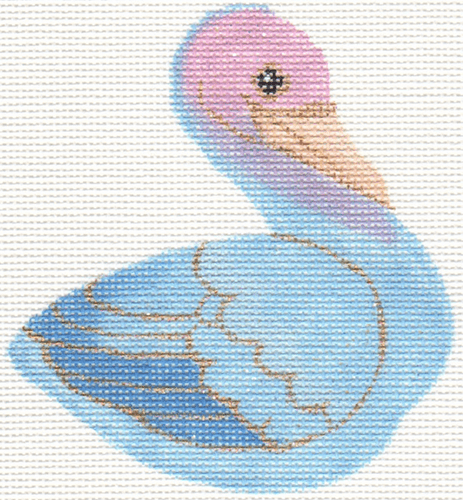 Blue Bird of Paradise Painted Canvas Labors of Love Needlepoint 
