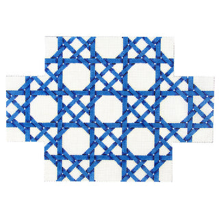 Blue Caning Pattern Brick Cover Painted Canvas Associated Talents 
