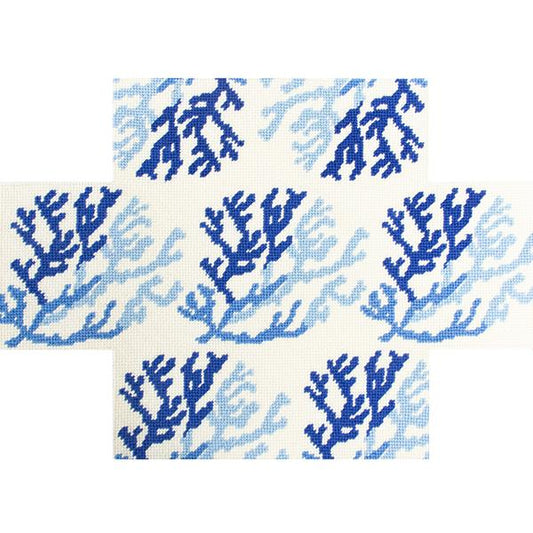 Blue Coral Brick Cover Kit Kits Needlepoint To Go 