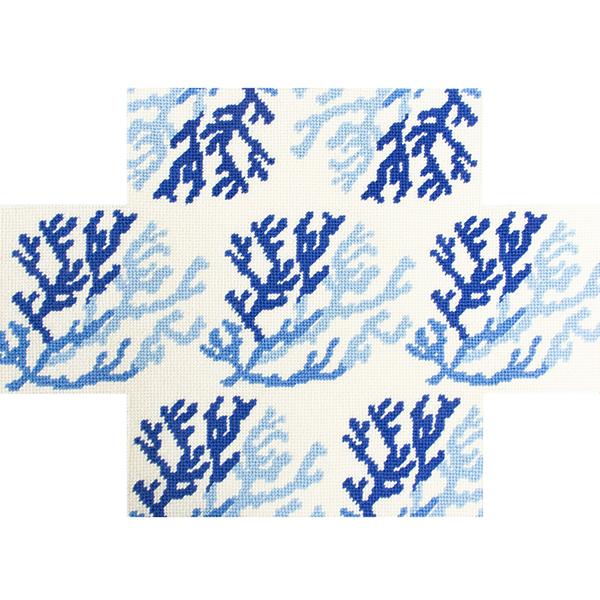Blue Coral Brick Cover Kit Kits Needlepoint To Go 
