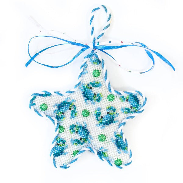 Blue Crabs on White Starfish Kit Kits Associated Talents 