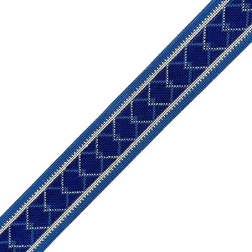 Blue Diamond Guitar Strap Painted Canvas Anne Fisher Needlepoint LLC 