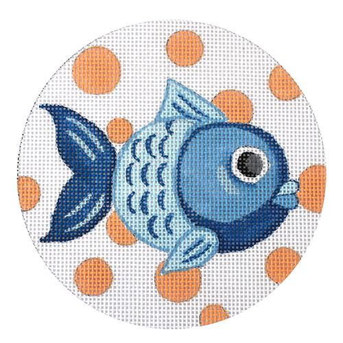 Blue Fish Painted Canvas A Poore Girl Paints 
